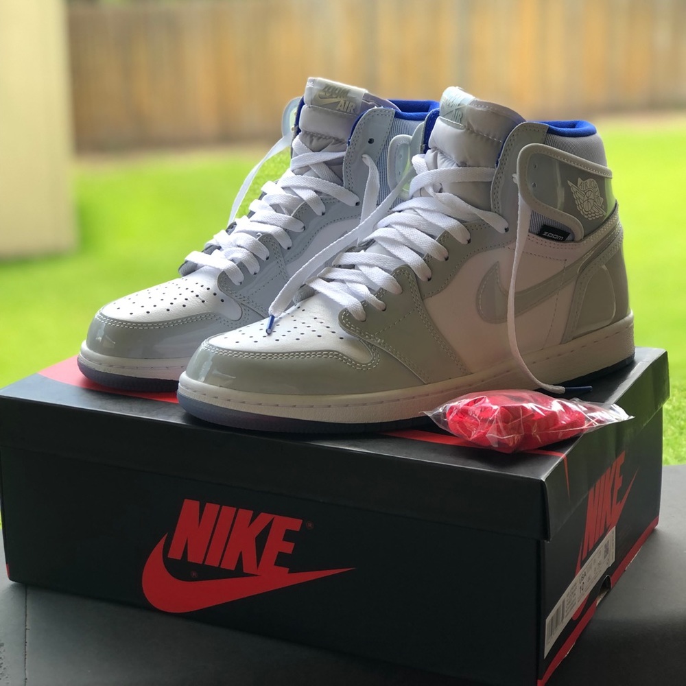 Jordan Retro 1 “Zoom White Racer Blue” (Size 10)